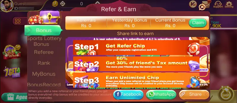 Official 3 Patti No1 Referral Program